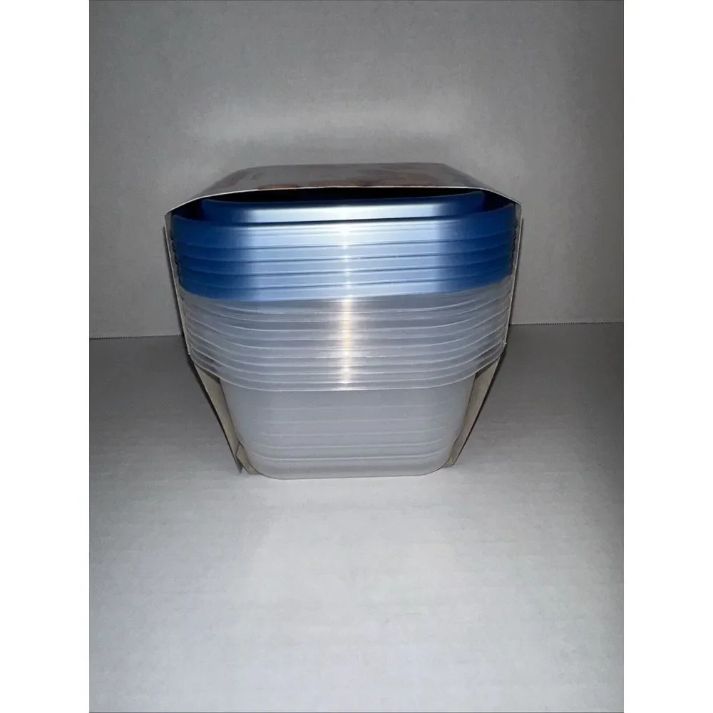Goodcook 5 Large Square Container with Light Blue‎ Lid 5.2 Cups